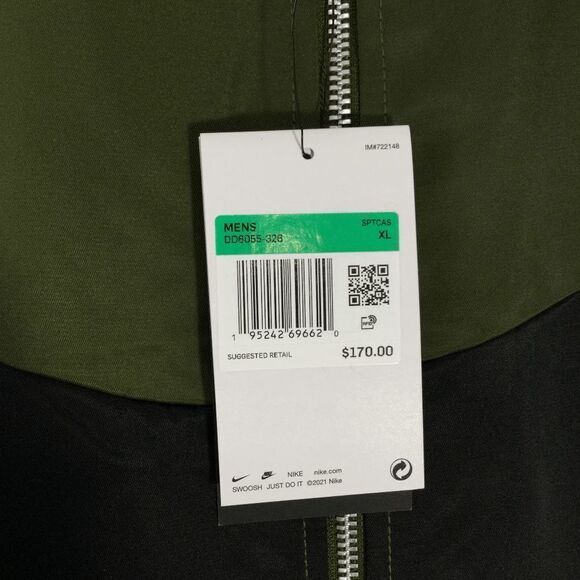 Nike Sportswear Swoosh Therma-Fit Reversible Bomber Jacket DD6055-326 Men's XL - Picture 6 of 6